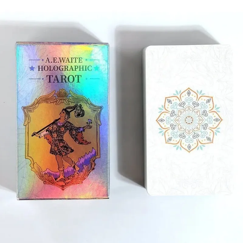 Colorful Holographic Waite Tarot Standard 78 Card Configuration Mirror Light and Shadow Card Face Immersive Divination — image 6