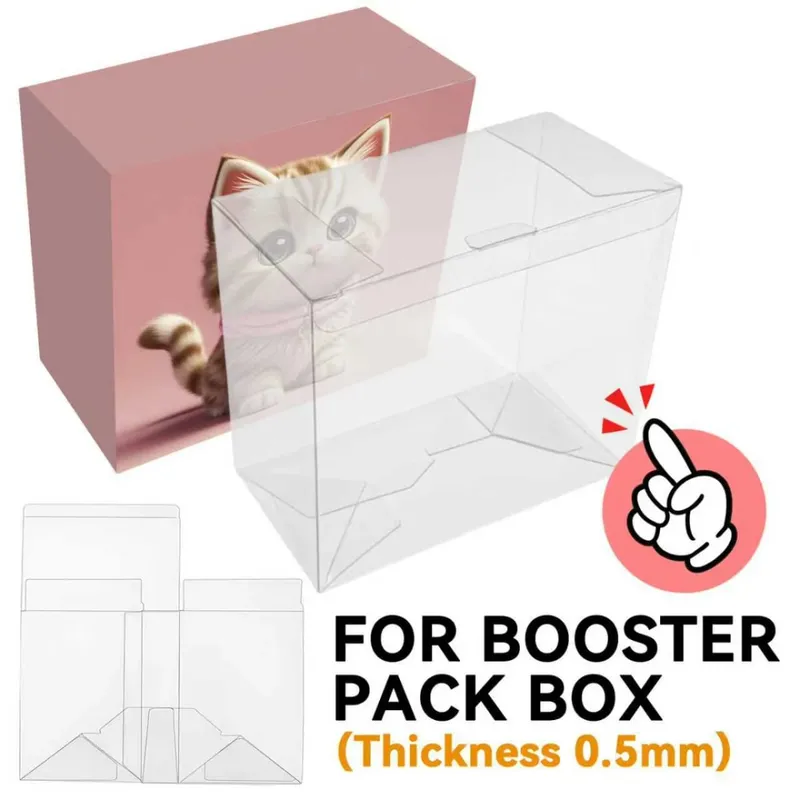 5/10pcs Clear PET Booster Box Protector Case for PTCG TCG Cards Scratch-Resistant Display Storage Shell for Trading Cards — image 1