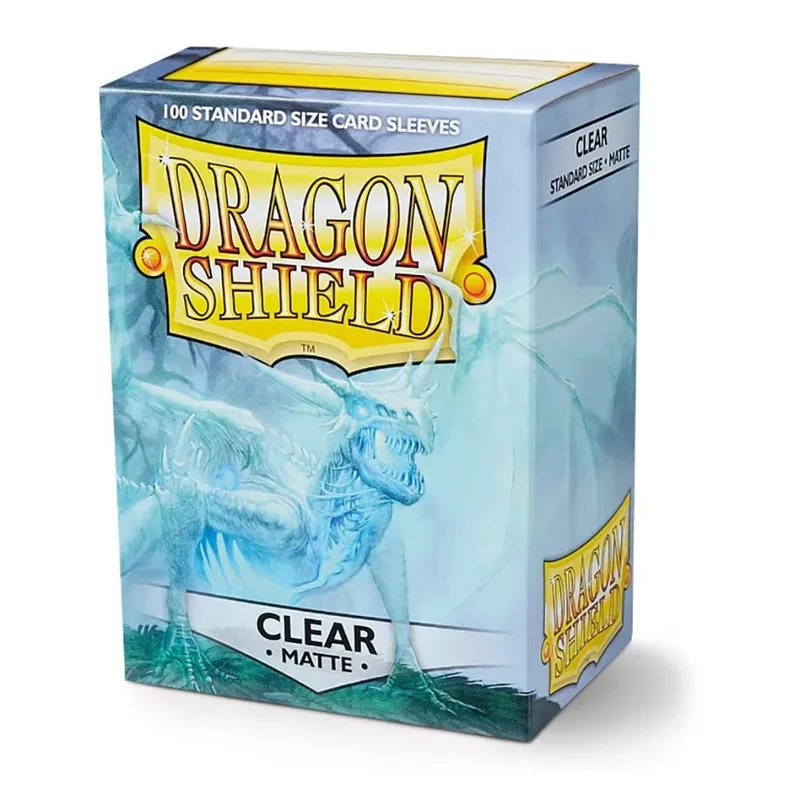 100 ชิ้น/กล่องขนาดมาตรฐาน Dragon Shield ใหม่แขน 63x88 มิลลิเมตร Clear Matting การ์ดสำหรับ MTG/PKM กระดานการ์ดเกมแขน — image 4