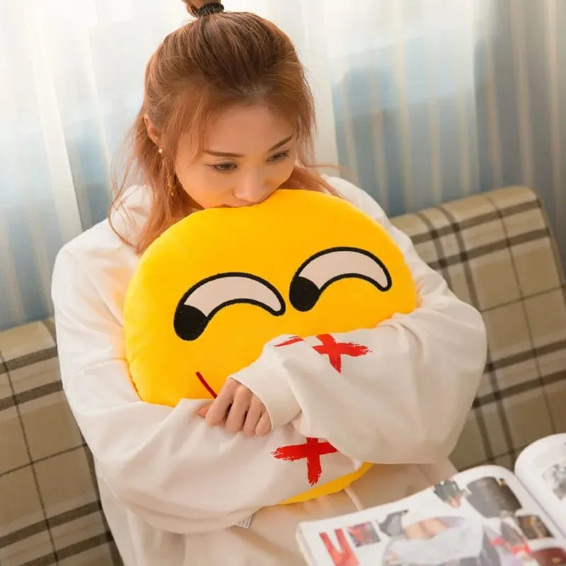 หมอนตุ๊กตาหน้ายิ้ม Meme Emoji ขนาด 32 ซม. หมอนกอดนุ่มสุดน่ารักสำหรับส่วนที่เหลือนอนและเบาะ - ของขวัญของเล่น — image 2