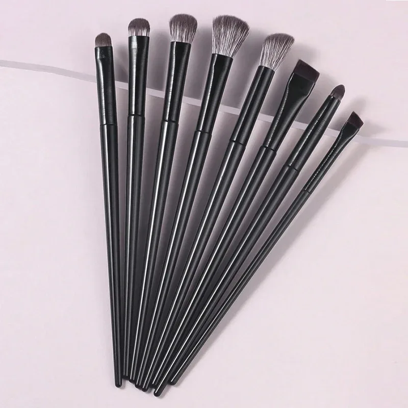 8 pezzi Pennelli per trucco occhi Set Professionale Morbido Contouring Ombretto Eyeliner Pennello per sopracciglia Strumento per pennelli cosmetici per bellezza facciale — image 2