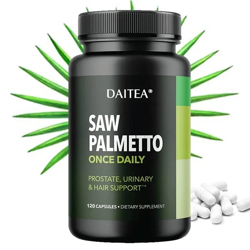 Daitea Saw Palm Capsule Supplément de santé de la Prostate soutient la santé des voies urinaires soutient la santé de la vessie favorise la croissance des cheveux — image 1