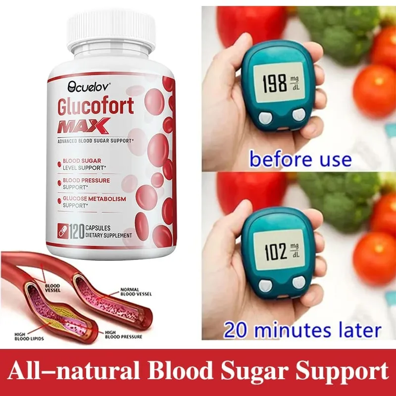 Supplément entièrement naturel de soutien à la glycémie, équilibre la glycémie, la pression artérielle, le métabolisme du glucose, sans OGM, sans Gluten — image 1