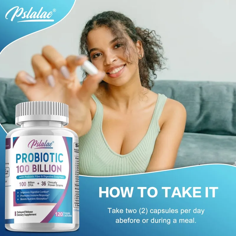 Probiotics 100 Billion - Help with Intestinal Health Nutrient Digestion Weight Management Bloating Relief Calorie Control — image 5