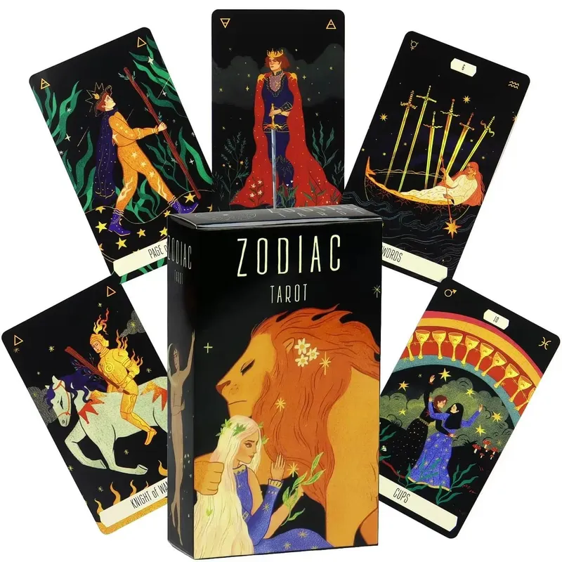 Zodiac Tarot Cards 78 PCS Astrology Constellation Star Sign Tarot Deck Divination Horoscope Star Fortune Telling Oracle Gift — image 5