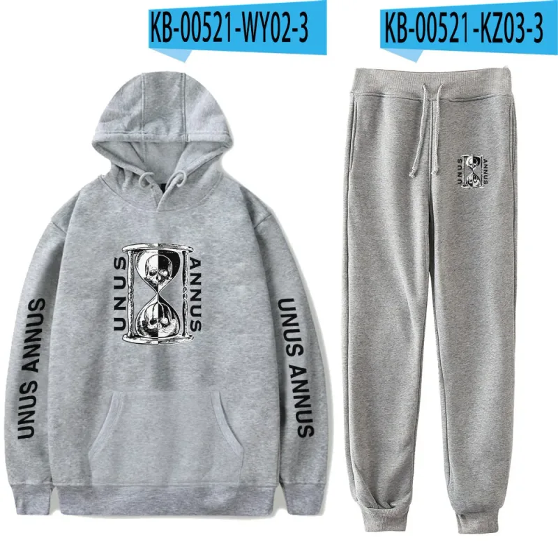 Popular Comfortable Unus Annus Print Sweatshirt Sweatpants Suit Hoodies+ Trousers Suit Boys/Girls 2 Piece Set Clothes — image 17