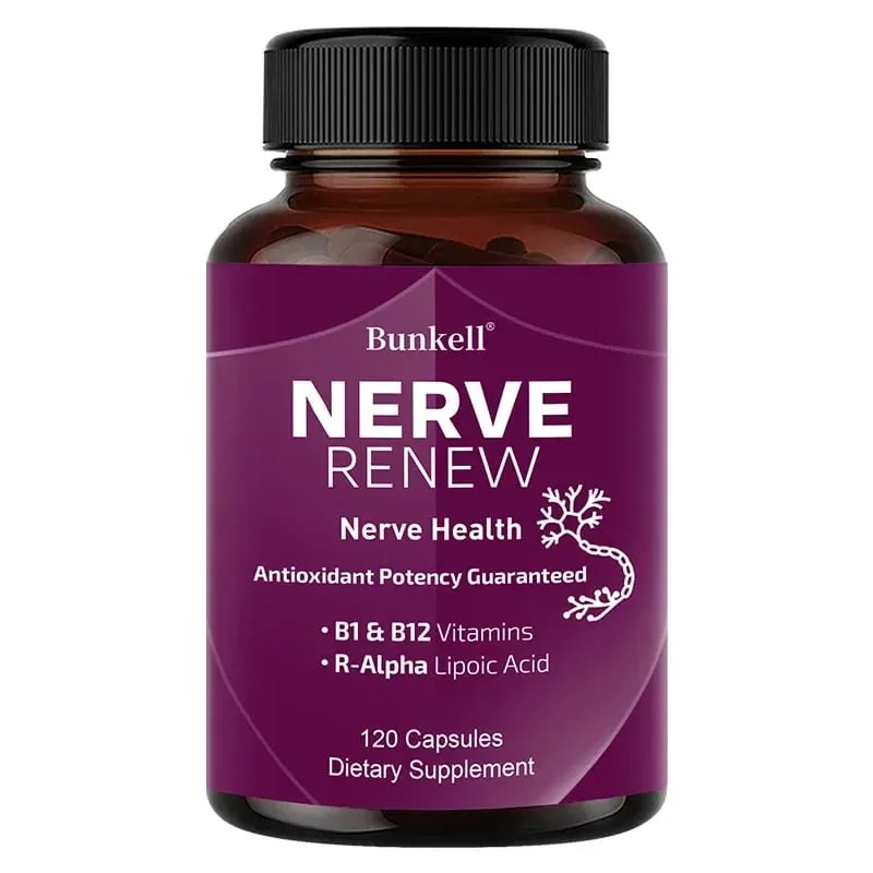 Nerve Support Supplements - Supports Healthy Nerve Function Blood Flow Circulation Antioxidant 120 Capsules