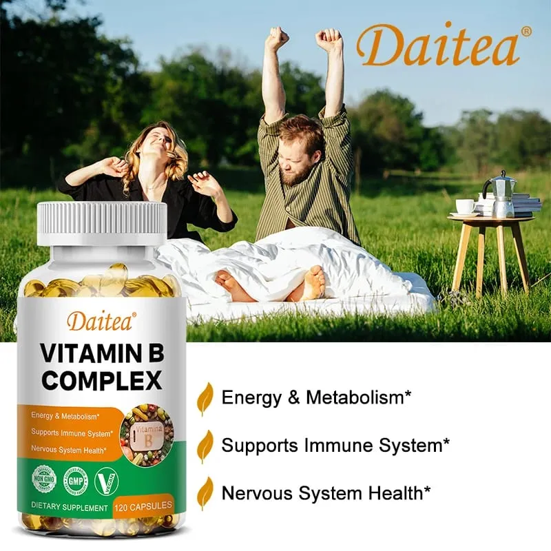 Daitea Compound VitaminB Capsule VB B1 B2 B3 B5 B6 B7 B9 B12 Un umore migliore Aiuta il sistema nervoso e un integratore di supporto energetico — image 3