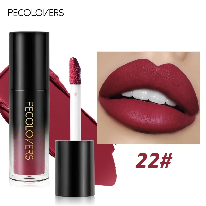 หลายสี Matte Velvet ลิปกลอสกันน้ำ Long-Lasting Non-Stick CUP Smooth ลิปสติกใช้สีสูง Rendering — image 37