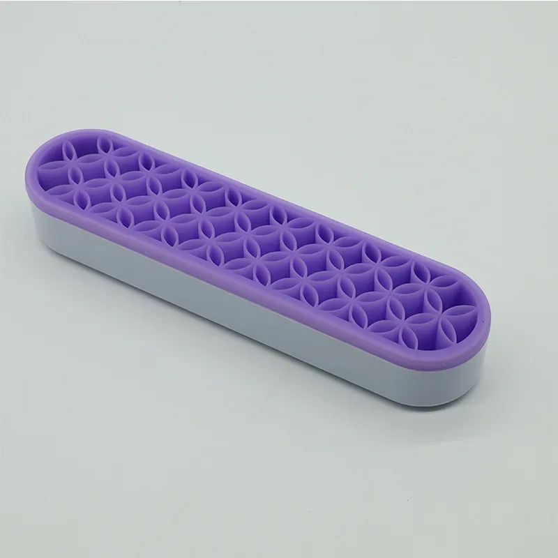Caja de almacenamiento de alta calidad, soportes para bolígrafos de pintura, caja de almacenamiento de silicona, soporte para brochas de maquillaje, caja organizadora para brochas — image 9
