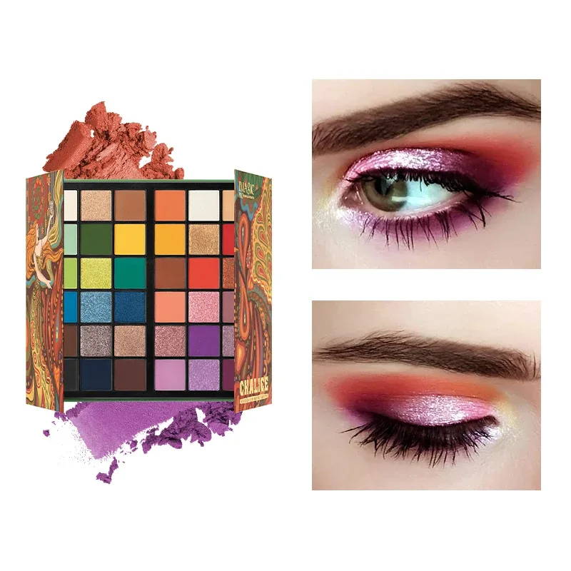 36 farver makeup øjenskygge palette mat perlemorsk glitter øjenskygge palette metallisk glans nøgen øjenpigment kosmetik