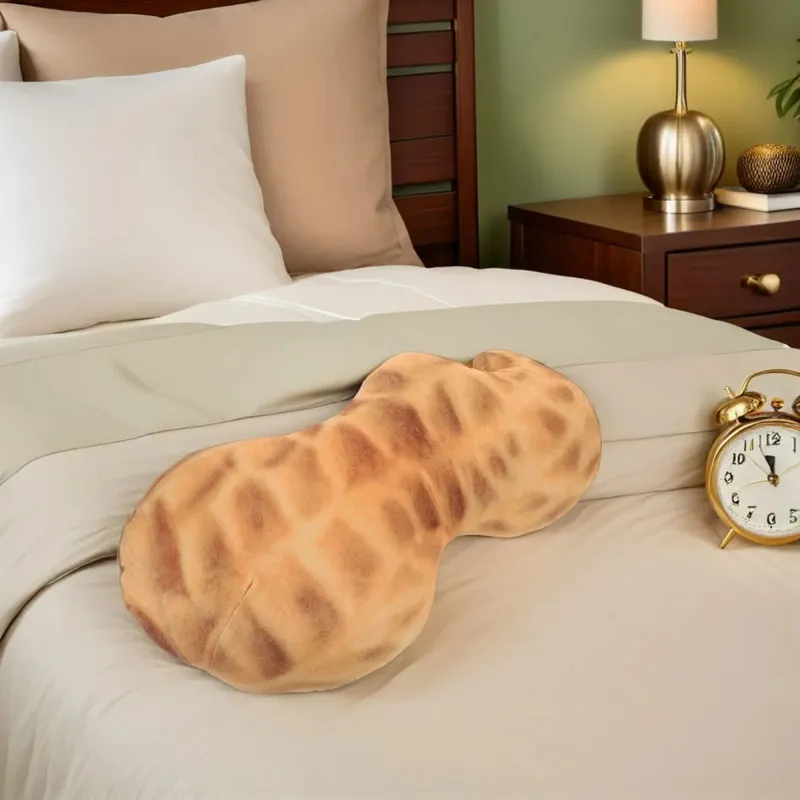 Creative ถั่วลิสงรูปตกแต่งเบาะหมอน 45 ซม.คอสำหรับโซฟาเตียงสำนักงานน่ารักตุ๊กตาหมอนสำหรับ Home ใช้ — image 3