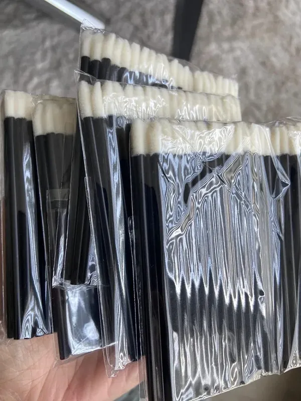 ขายส่ง 250/500/1000 ชิ้นแปรงลิปสติกมาสคาร่า Applicators ทำความสะอาดเครื่องสำอางลิปสติก Micro แปรงแต่งหน้าเครื่องมือจำนวนมาก — image 5