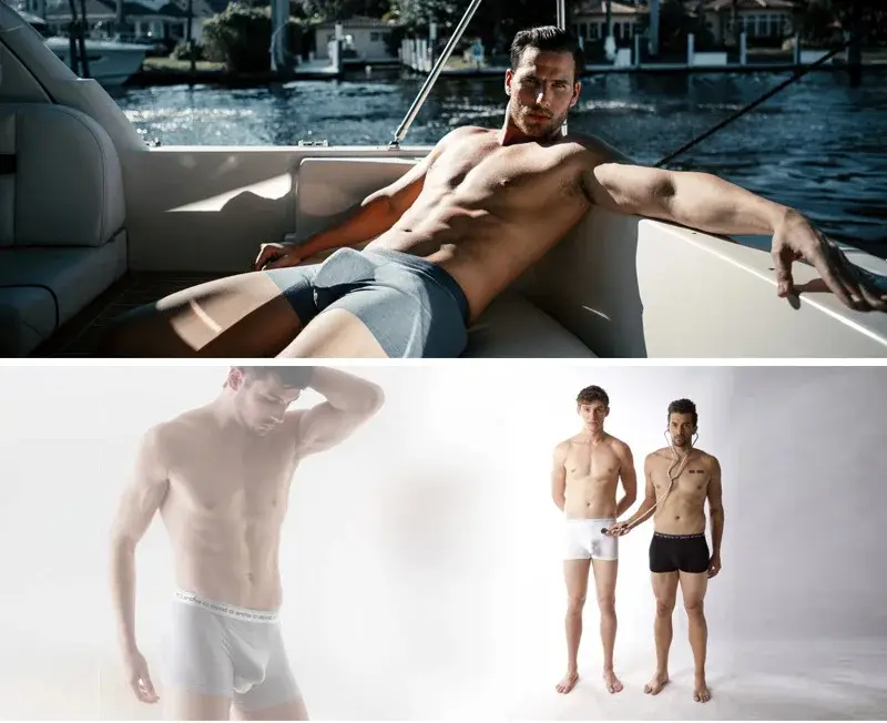 David Archy Lot de 3 boxers pour homme sous-vêtements basiques en micromodal doux et respirants à double poche à séchage rapide pour sport et fitness — image 1