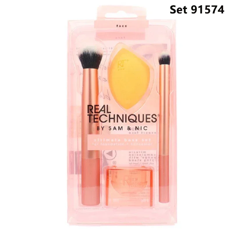 Set Kuas Rias Professioanl Teknik Nyata Berbulu Lembut untuk Kosmetik Bedak Foundation Alat Kecantikan Pencampur Eyeshadow Wajah — image 3
