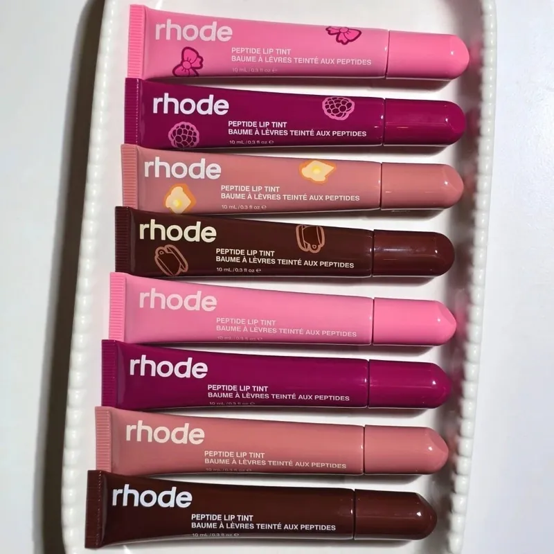 Rhodeskin Limited Edition Peptide Tint Tinted Lip Gloss Layer Nourishing Hydrates Makeup Nourishing Moisturizing Lipstick Glaze