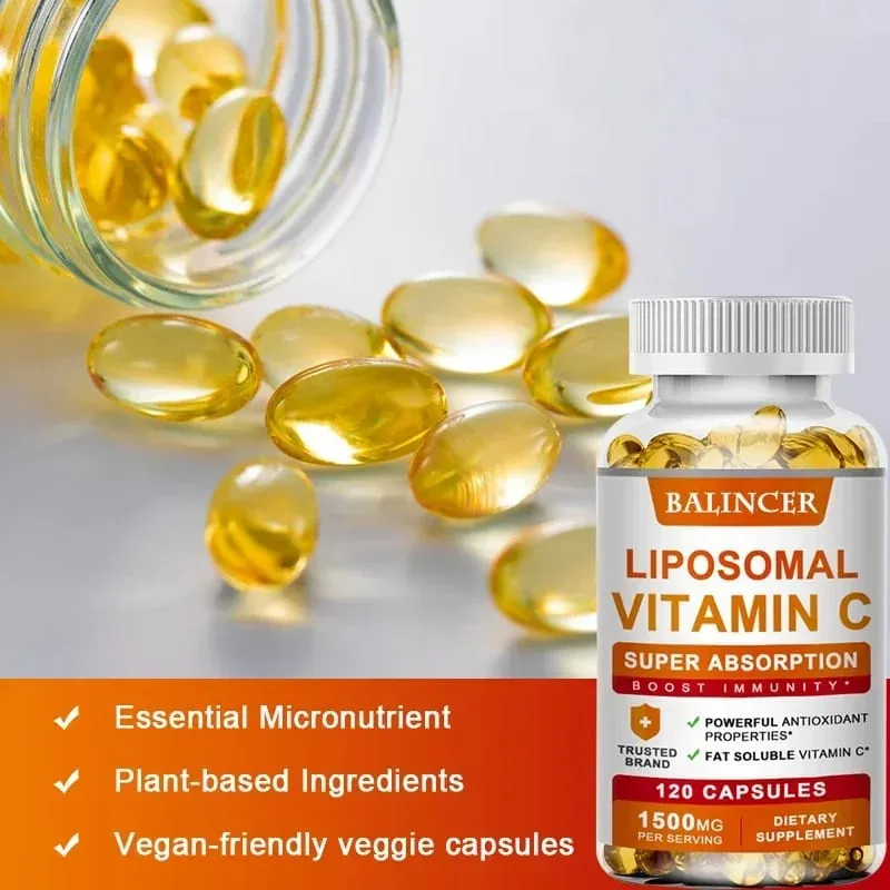 Liposomal Vitamin C 1500mg High Absorption Vitamin C Immune System & Collagen High Potency Fat Soluble Ascorbic Acid Supplement — image 3