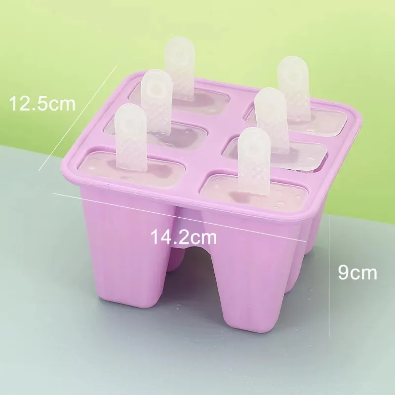 Popsicle Molds 6 Pieces Silicone Ice Pop Molds BPA Free Popsicle Mold Reusable Easy Release Ice Pop Make — image 13