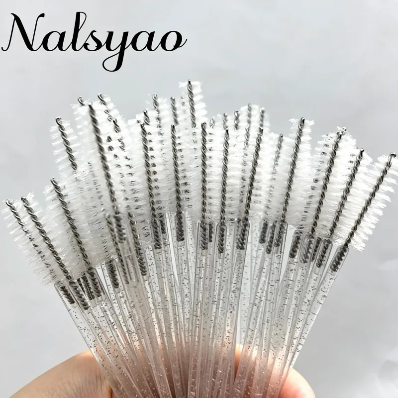 wholesale yelash brush makeup brushes 50pcs comb disposable mascara individual 6 color applicator wand lash makeup brushes tools
