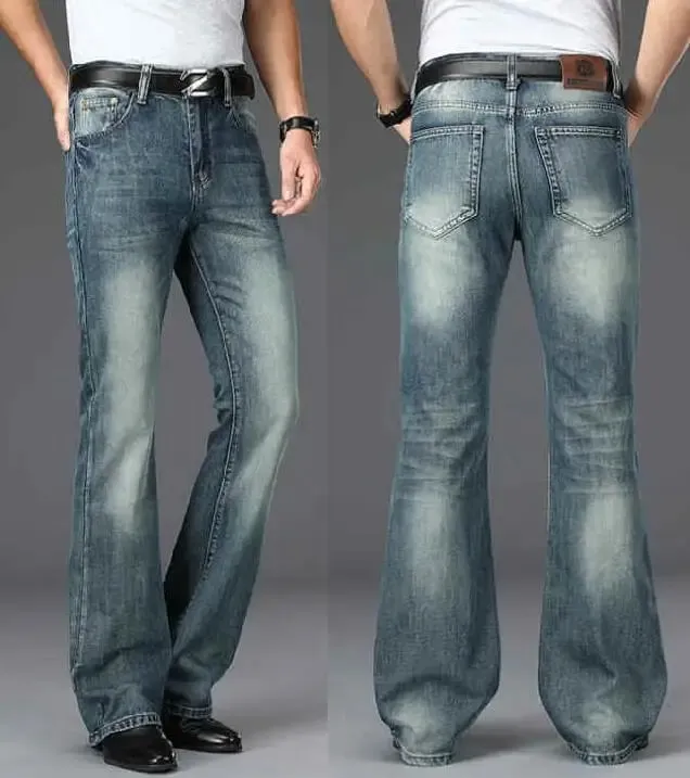 Men's Flared กางเกงยีนส์หลวมผู้ชายขาใหญ่กางเกงยีนส์ผู้ชายกางเกง Boot Cut Designer กางเกงยีนส์คลาสสิกหลายรูปแบบขนาด 28-40 — image 14