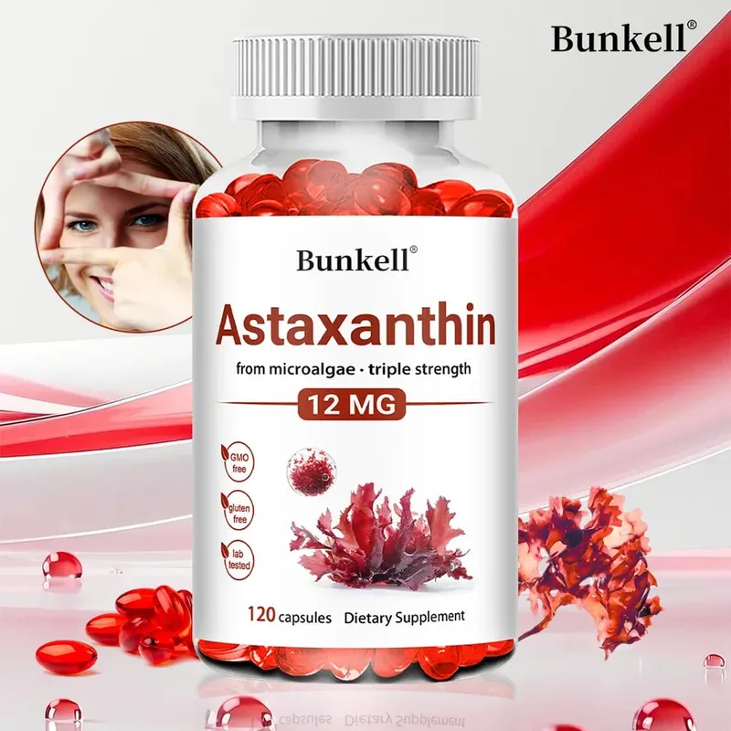 Astaxanthin Capsules 12mg Promotes Cardiovascular Health and Accelerates Metabolism Support Eye Joint & Skin Health — image 1