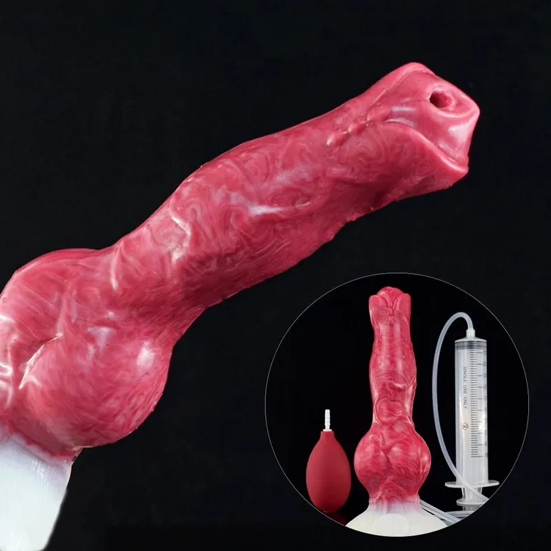 Ejaculation Anal Plug Dog Knot Dildo with Strong Sucker Vaginal Stimulation Squirting Penis Erotic Adult Sex Toys 18+ — image 1