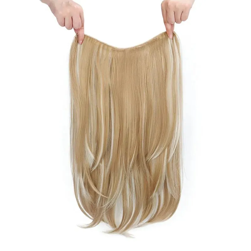22 นิ้วสังเคราะห์ยาว Micro CURLY Layered Hair EXTENSION Patch ธรรมชาติที่มองไม่เห็น One Piece วิกผมสำหรับผู้หญิง — image 14