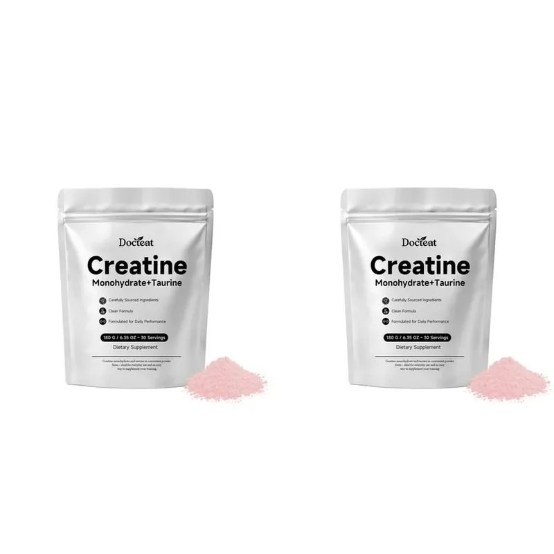Creatine Monohydrate Taurine Powder 180g 30 Servings Muscle Strength Endurance Performance Workout Fitness Training Supplement — image 8