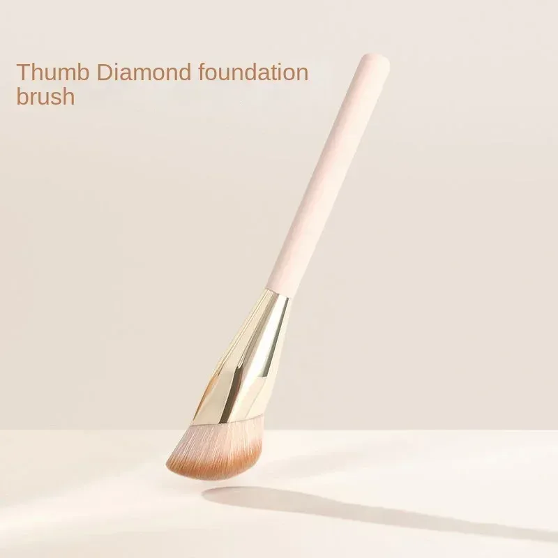 1/2 Buah Kuas Foundation Kepala Miring Kuas Concealer Wajah Krim Cair Bubuk Kuas Rias Kontur Wajah Alat Kecantikan — image 9
