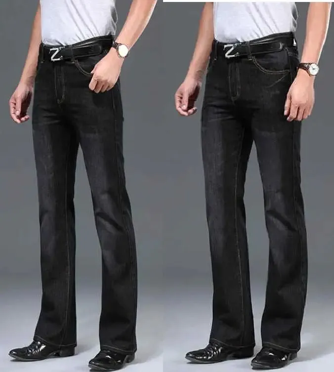 Men's Flared กางเกงยีนส์หลวมผู้ชายขาใหญ่กางเกงยีนส์ผู้ชายกางเกง Boot Cut Designer กางเกงยีนส์คลาสสิกหลายรูปแบบขนาด 28-40 — image 13