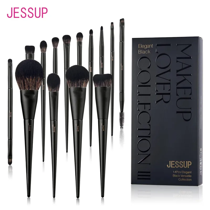 Jessup Makeup Børster Sæt 10-14 stk Make Up Brush Contour Foundation Powder Eyeshadow Highlight Blending Concealer Liner T336 — image 1