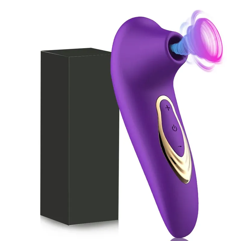 Leistungsstarker Vakuumimpuls Klitorissauger Vibrator Nippel G-Punkt Oralmassagegerät USB wiederaufladbar Wasserdichtes Sexspielzeug für Erwachsene für Frauen — image 1