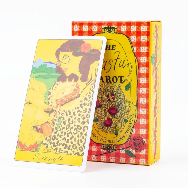 Pasta Tarocchi Gioco da tavolo con mazzo di 78 carte 10,3x6 cm Deliziosa divinazione Rispondi alle tue domande e manifesta i desideri più succosi — image 2
