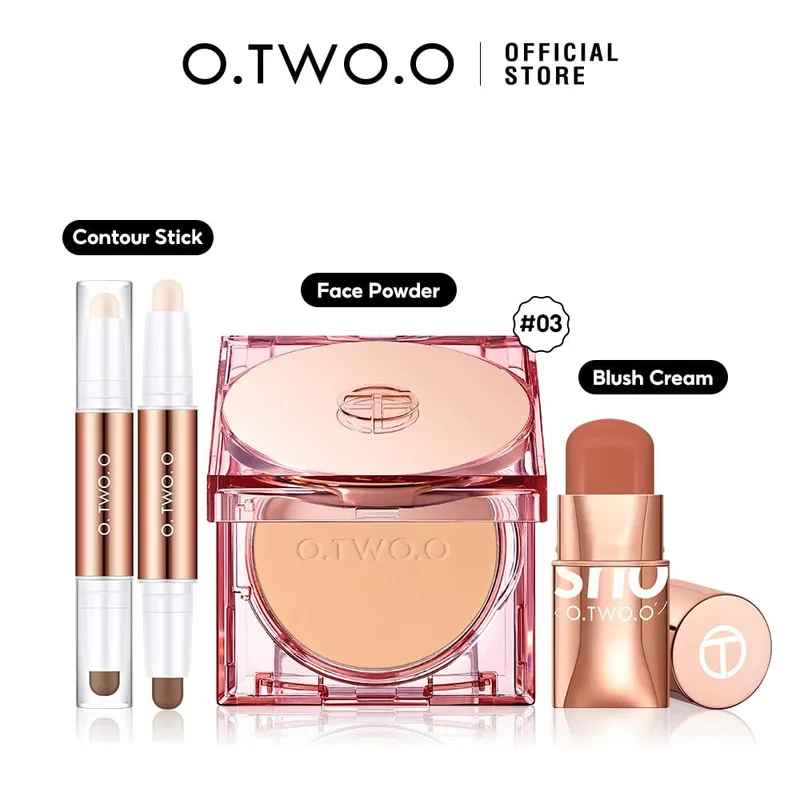 O.TWO.O Ansigtsmakeup Sæt Foundation Cream Brush Concealer Moisturiz Glat Vandtæt Fuld dækning Langtidsholdbar ansigtsmakeup — image 9
