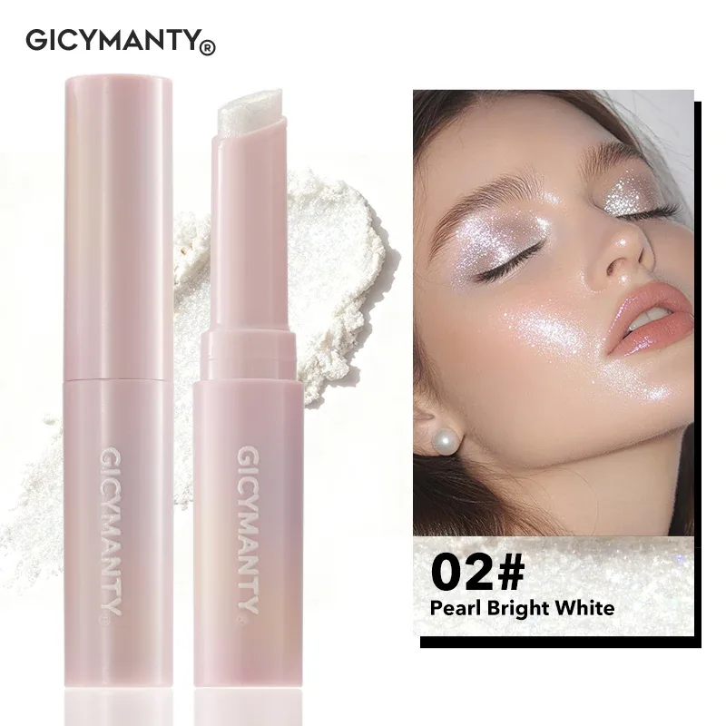 Barra de sombra de ojos brillante, película de secado rápido, luz de bloqueo, sombra de ojos brillante que no se decolora, resaltador de labios para el cuerpo y la cara — image 9