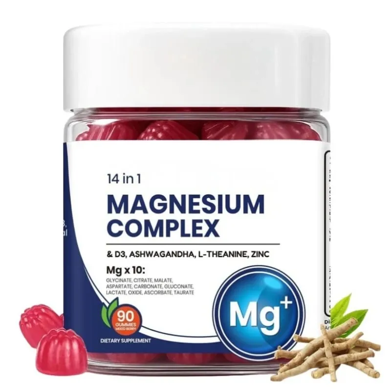 Gummie Googeer DeepCalm Magnesium Complex pro večerní zklidnění s vitamínem D3 Zinek Ashwagandha L-Theanin 90 Gummies