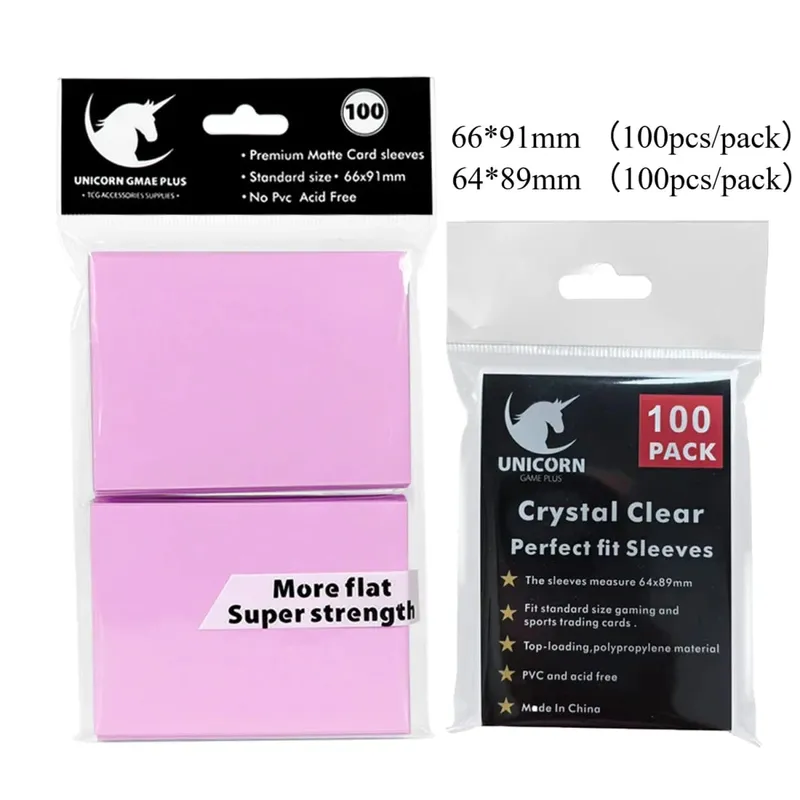 200PCS pouzdra na karty Sběratelské karty Dvouvrstvé matné pouzdro na karty standardní velikosti pro Pokémon MTG Baseball Sportovní karetní stolní hru — image 20
