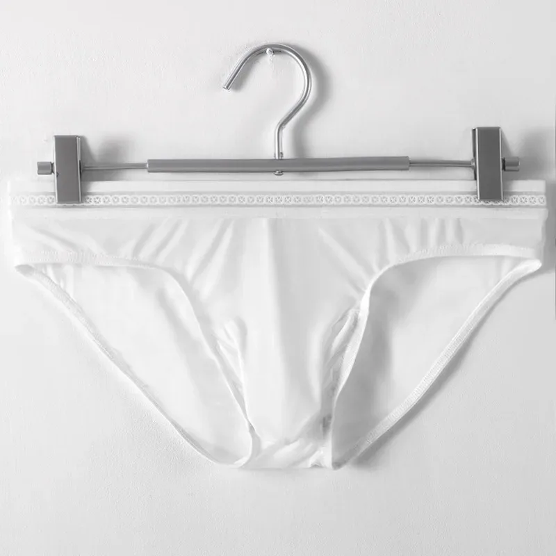 Calzoncillos de seda helada para hombre, ropa interior ultrafina de secado rápido con cintura de encaje elástica, ropa interior de Bikini transpirable sin costuras, 1/3 Uds. — image 32