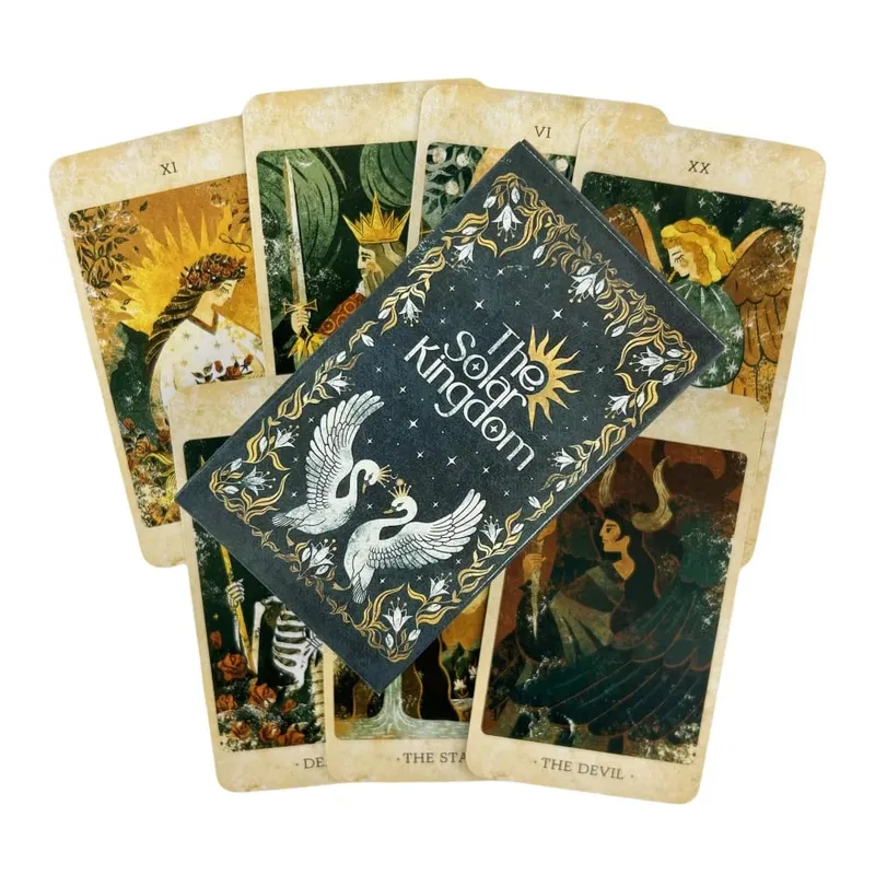 1/3/5 Pcs The Solar Kingdom Tarot Deck Oracle Set Divination English Versions Edition Board Playing Game Wholesale — image 6