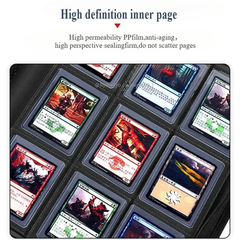 Toploader-Ordner für mehr als 252 Toplader. Toploader-Ordner mit 9 Fächern für starre Kartenhalter von 7,6 x 10,2 cm für MTG-TCG-Sportkarten — image 3