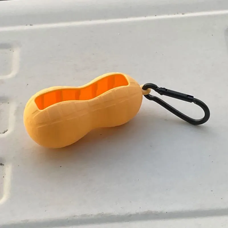 Bow Candy Peanut Shape Silikon Penutup Gincu Rantai Kunci Beg Simpanan Gincu Warna Pepejal Pemegang Balsem Bibir Ringan — image 22
