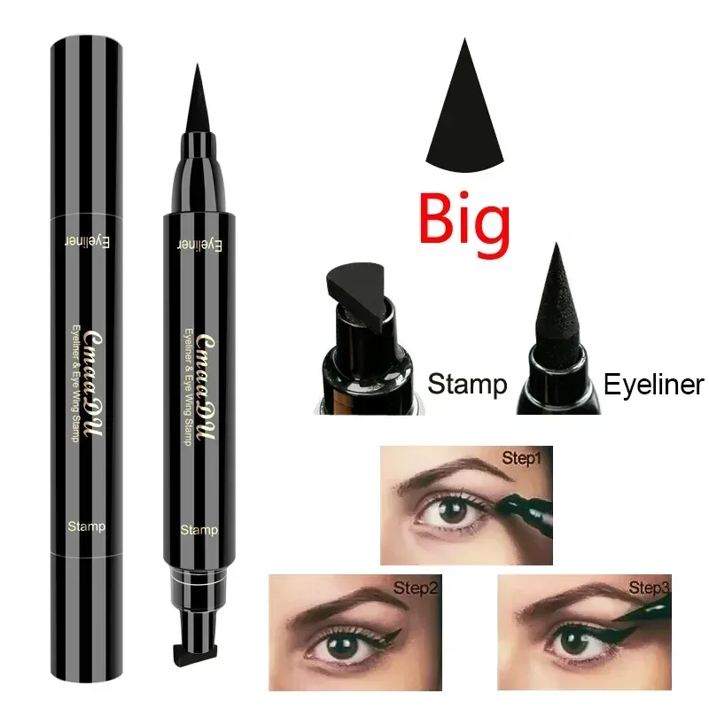 1 Stück großer doppelköpfiger Dichtungs-Eyeliner, wasserdichter und schnell trocknender schwarzer flüssiger Eyeliner, kleiner Wimpernkleberstift, Augen-Make-up-Kosmetik — image 8