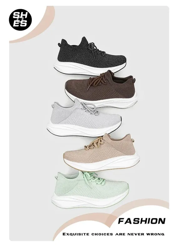 Chaussures de marche en maille pour hommes et femmes, baskets légères et respirantes, chaussures de sport décontractées, grande taille, Style Couple, été — image 8