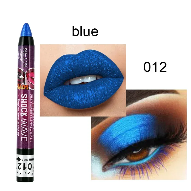 2 In 1 Eyeshadow Lipstick Stick Pencil Waterproof Glitter Matte Eye Shadow Makeup Pigment Eyeshadow Pen