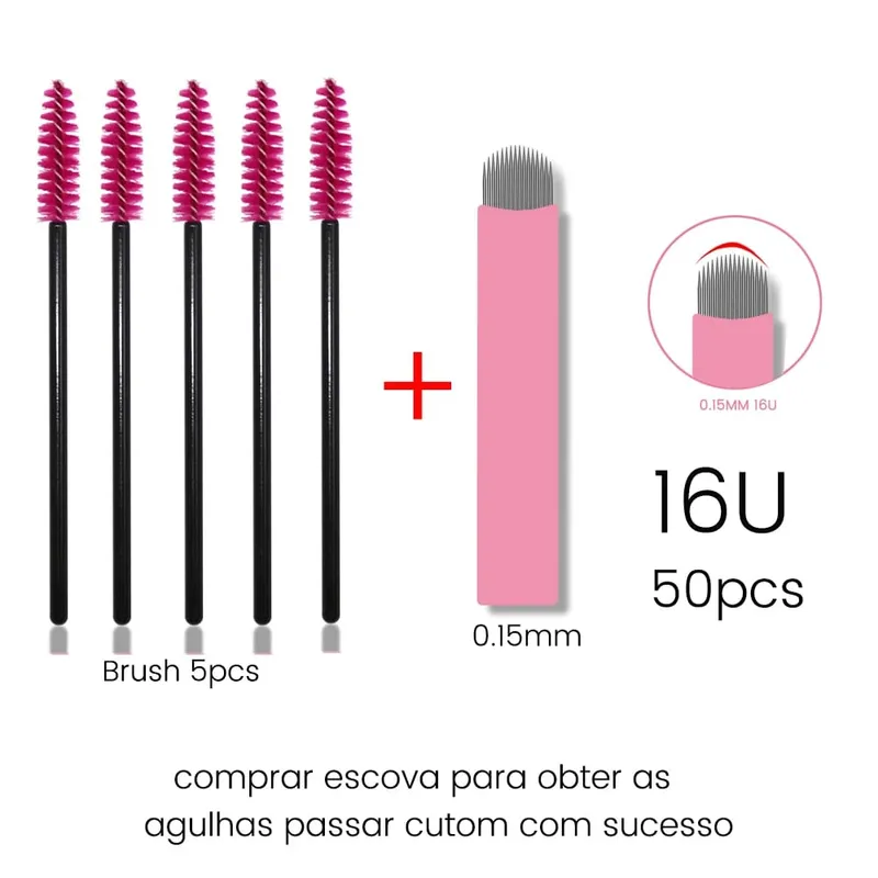 Kits de escovas de cílios descartáveis, agulhas de microblading, diâmetro 0.15mm, micro lâminas tebori, tatuagem, sobrancelha, suprimentos, aplicadores de maquiagem — image 8