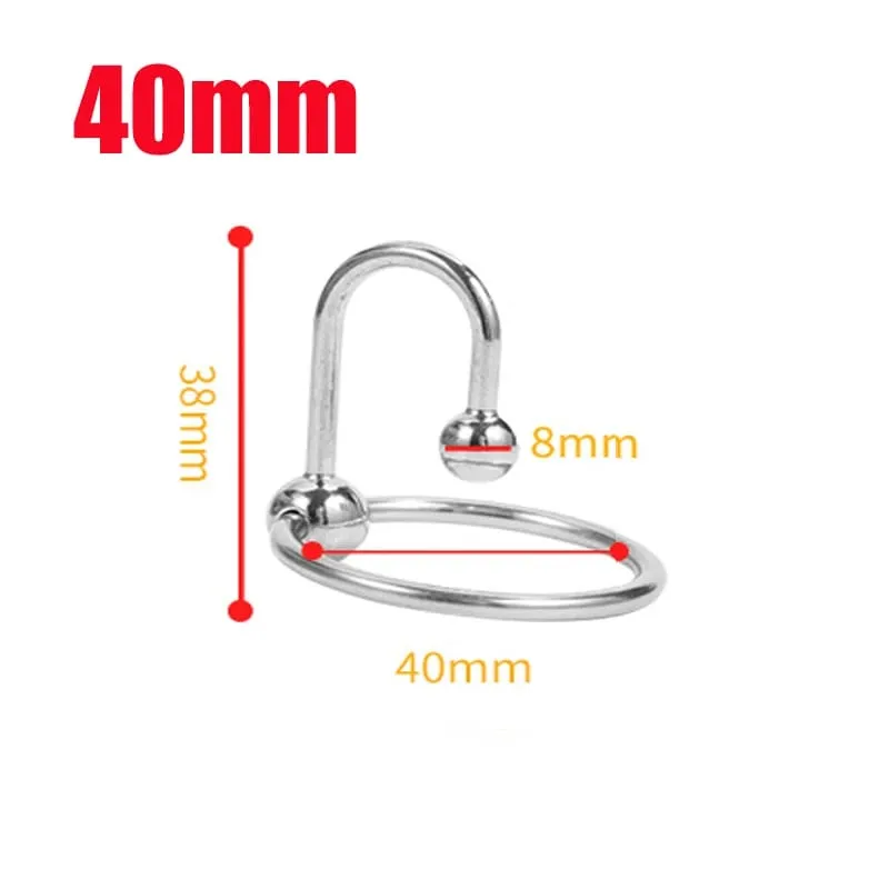 SM Niệu Đạo Dilator Gà Trống Vòng Thép không gỉ Xuất Tinh Trì Hoãn Dương Vật Nhẫn Đính Hạt Kim Loại Khóa Trễ Mỹ Dương Vật Cắm Đồ Chơi Tình Dục dành cho Nam — image 12