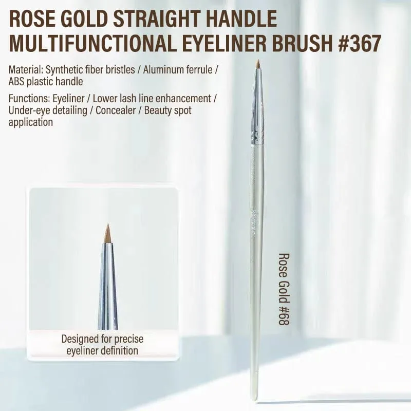 7 ชิ้น Professional Eye ชุดแปรงแต่งหน้า Bent Angled Eyeliner & คอนซีลเลอร์แปรง Under Eye Aegyo Sal Tear Trough Shadow เครื่องมือ — image 9