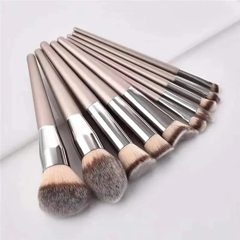 10 Makeup Brush Set Professional Foundation Concealer Powder Ögonskugga Blush Brush Blending Kosmetisk skönhetsverktyg för ansikte och ögon