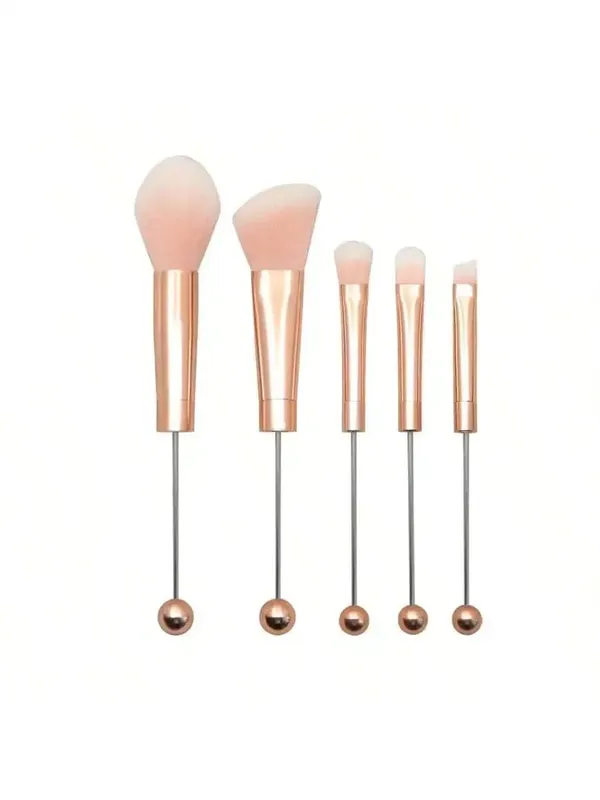 5 pièces pinceaux de maquillage perlés pinceaux uniques perles de Silicone maquillage à réaliser soi-même pinceaux cosmétiques Kit de pinceaux perlés pour bricolage — image 3