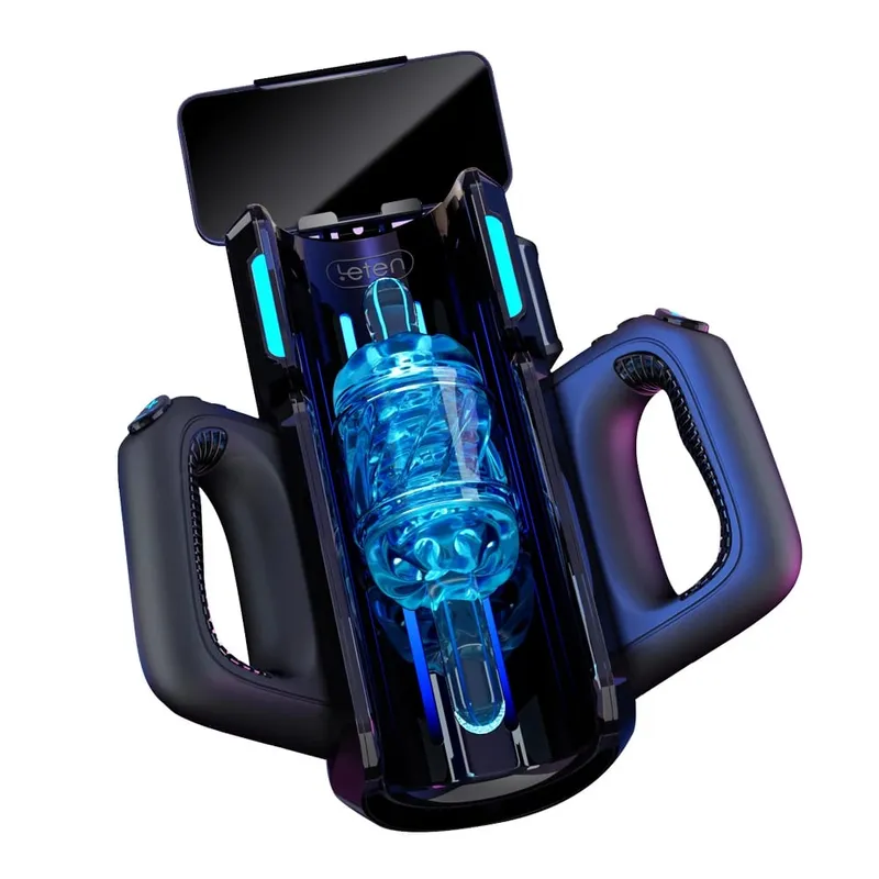 Leten Thrusting-PRO Male Masturbation Cup 12cm Telescopic High Speed Vibrators Automatic Sex Machine Vagina Anal Sex Toy For Men — image 1